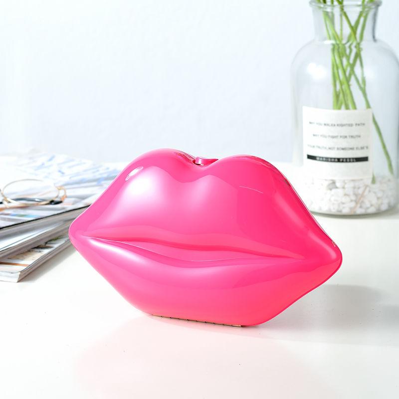 Acrylic Lips Evening Bag Chain Shoulder Party Bag