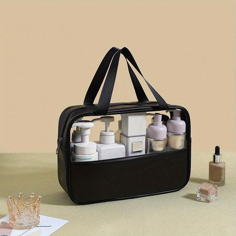 Portable Waterproof Toiletry Bag Large Capacity PVC Cosmetics Travel Storage