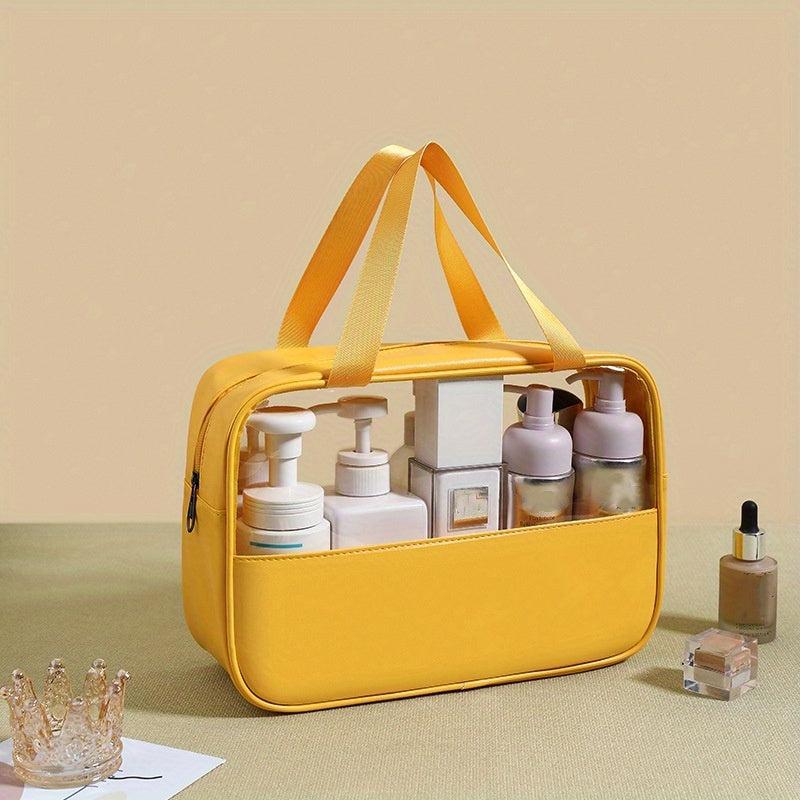 Portable Waterproof Toiletry Bag Large Capacity PVC Cosmetics Travel Storage