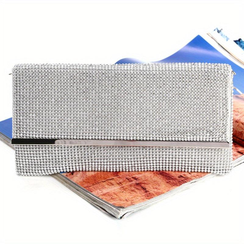 Glitter Rhinestone Evening Bag Dinner Clutch Purse Formal Banquet Handbag