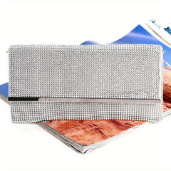Glitter Rhinestone Evening Bag Dinner Clutch Purse Formal Banquet Handbag