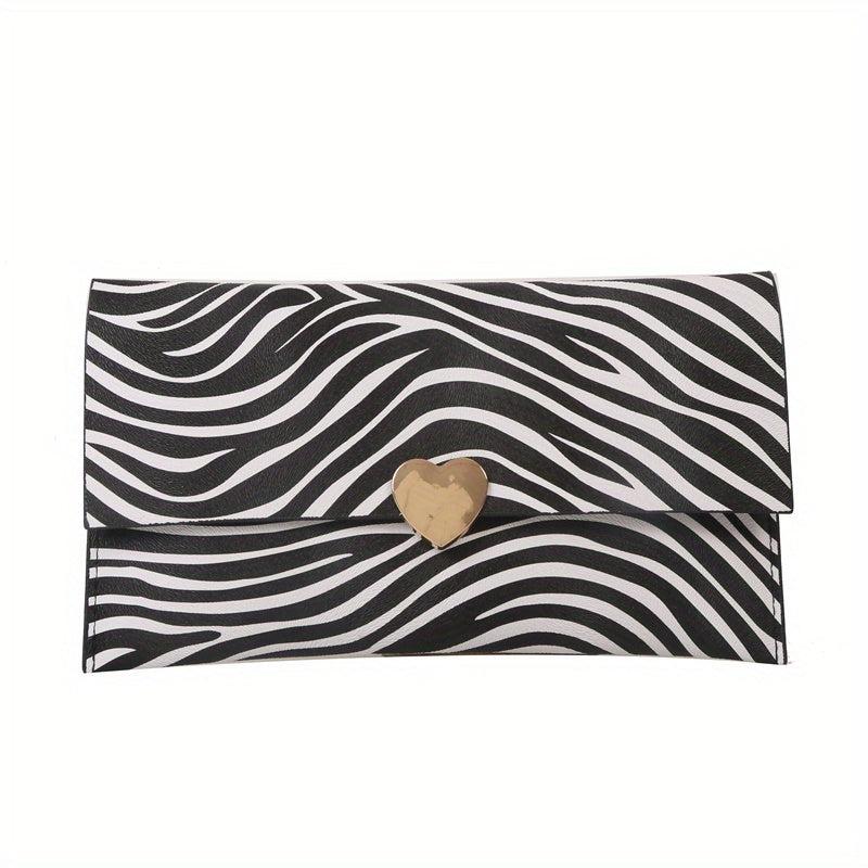 Cow Pattern Clutch Purse Envelope Bag Women's Casual Handbag