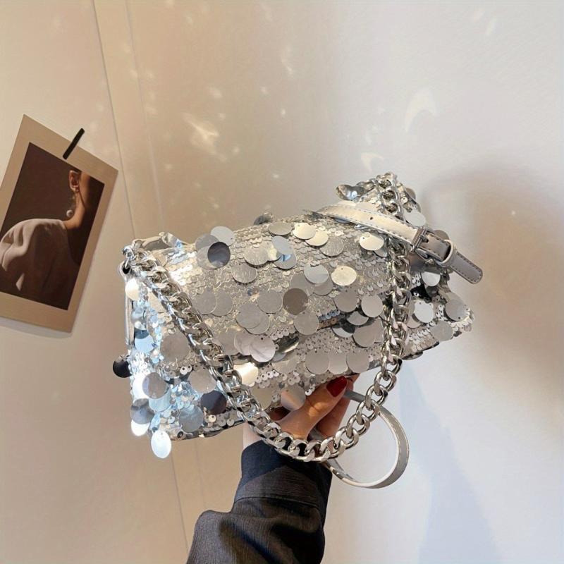 Glossy Half Moon Underarm Bag PU Leather Crescent Bag Purse