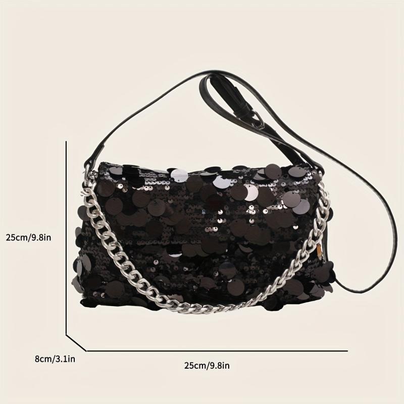Glossy Half Moon Underarm Bag PU Leather Crescent Bag Purse