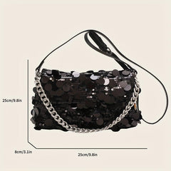 Glossy Half Moon Underarm Bag PU Leather Crescent Bag Purse