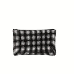 Glitter Rhinestone Zipper Clutch Evening Bag