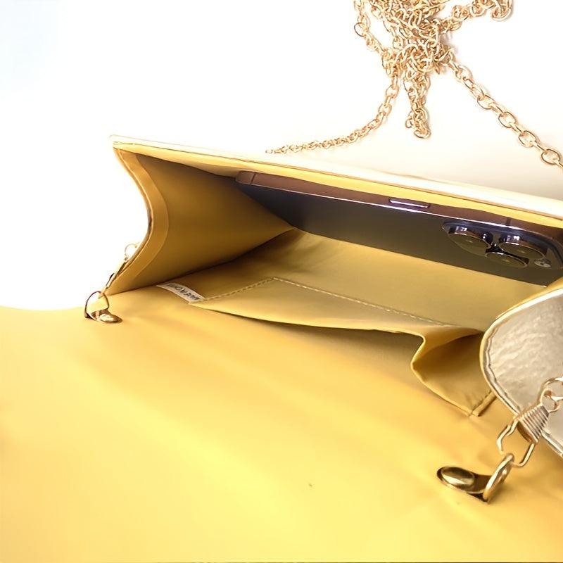 Square Evening Bag For Party Women's Banquet Bag Solid Classic