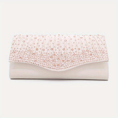 Stylish Rhinestone Clutch Wallet for Women's Evening Party