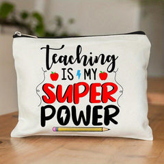 Teach Love Inspire Pattern Cosmetics Bag