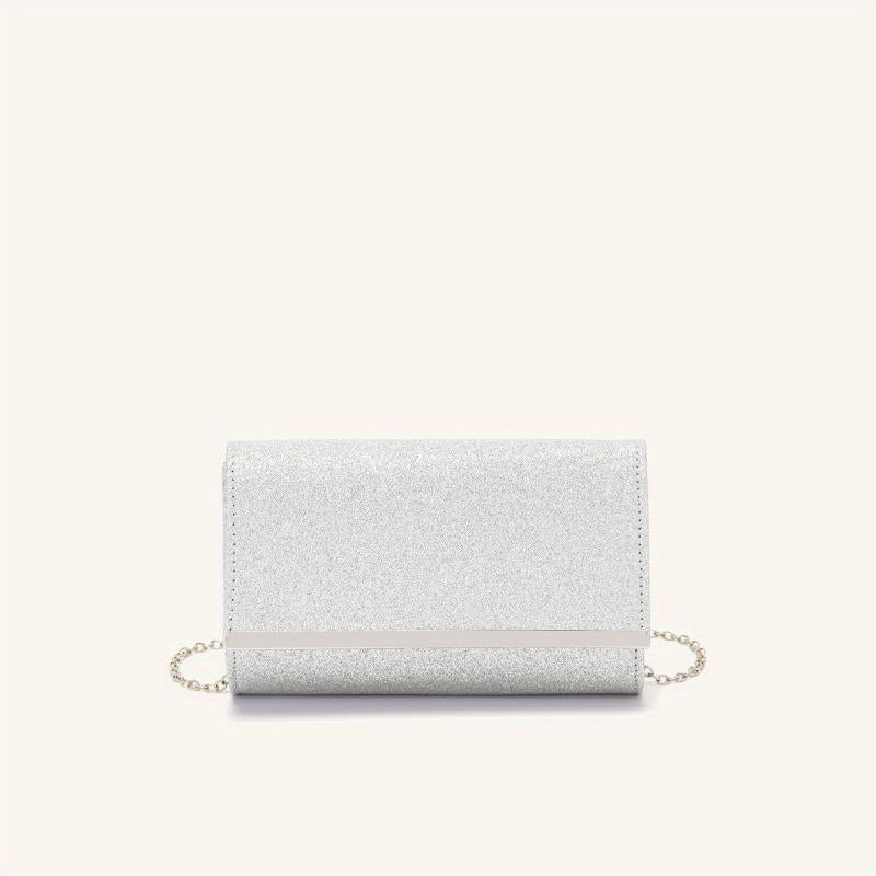 Glitter Evening Bag Square Dinner Clutch Formal Handbag Wedding Party