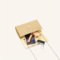 Glitter Evening Bag Square Dinner Clutch Formal Handbag Wedding Party