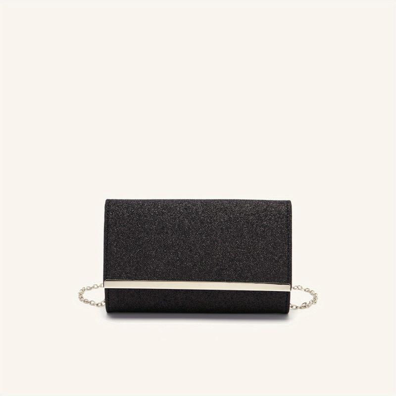 Glitter Evening Bag Square Dinner Clutch Formal Handbag Wedding Party