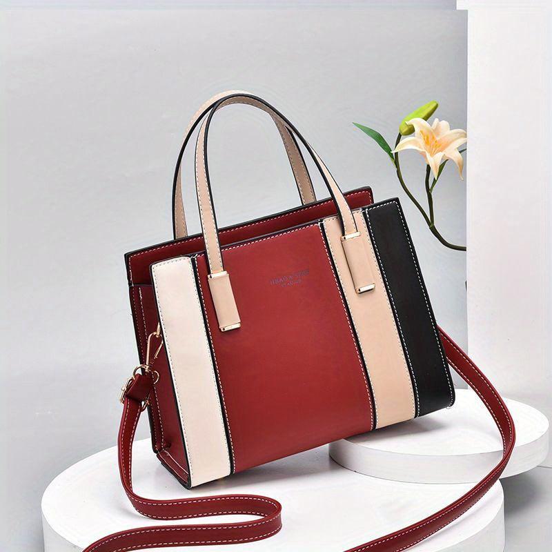 Patchwork Crossbody Bag Women's Top Handle Satchel