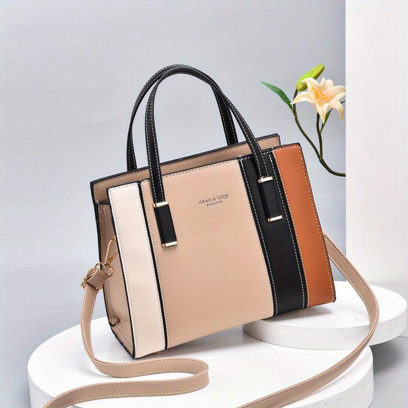 Patchwork Crossbody Bag Women's Top Handle Satchel