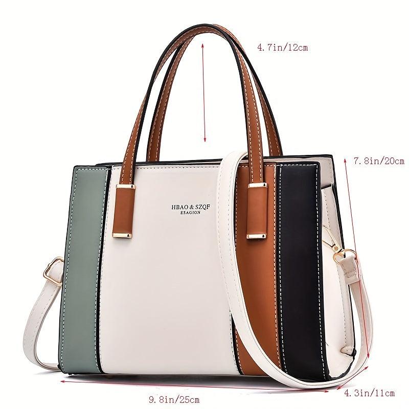 Patchwork Crossbody Bag Women's Top Handle Satchel