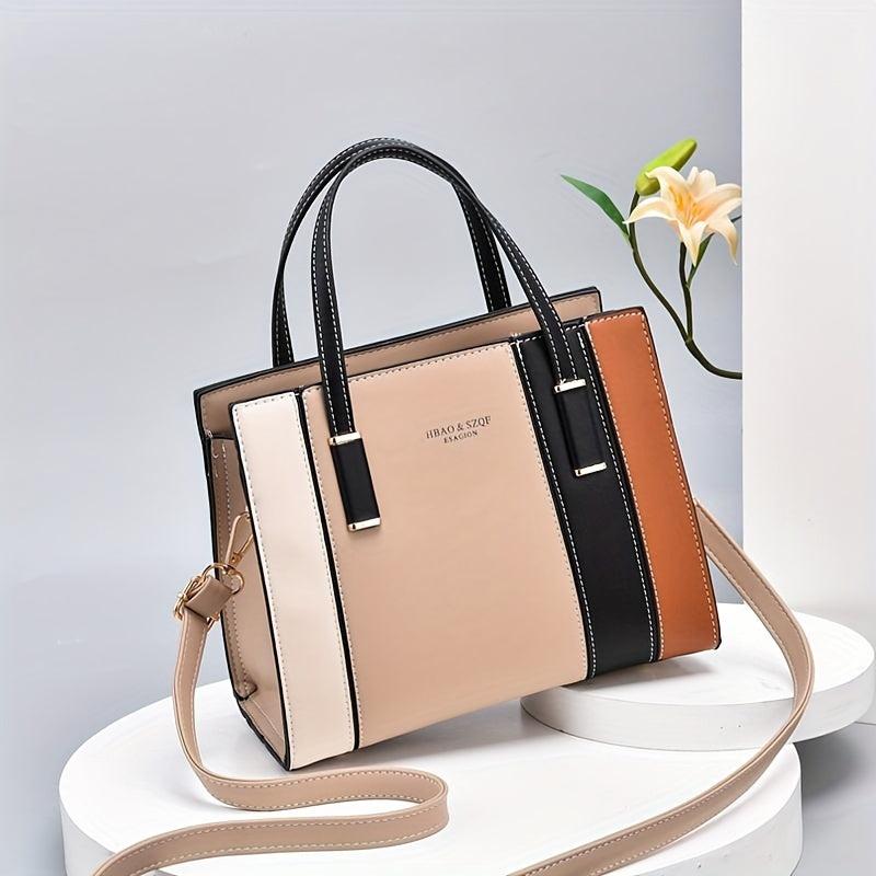 Patchwork Crossbody Bag Women's Top Handle Satchel