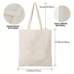 Cartoon Cat Pattern Canvas Shoulder Bag Halloween Storage Bag