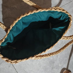Minimalist Stra Satchel Bag Woven Drawstring Insert Pouch Travel