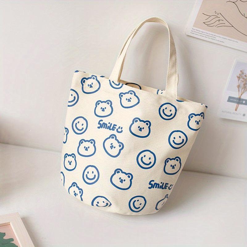 Cartoon Animal Pattern Storage Handbag Lightweight Satchel Bag