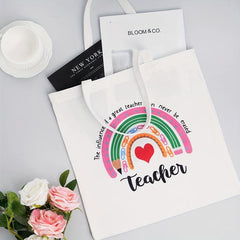 Pattern Shoulder Bag All Match Canvas Storage Bag For Teacher's