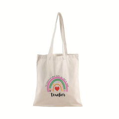 Pattern Shoulder Bag All Match Canvas Storage Bag For Teacher's