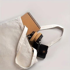 Letter Pattern Shoulder Bag Lightweight Canvas Storage Bag