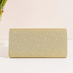 Glitter Long Wallet Flap Chain Bag Evening Bag