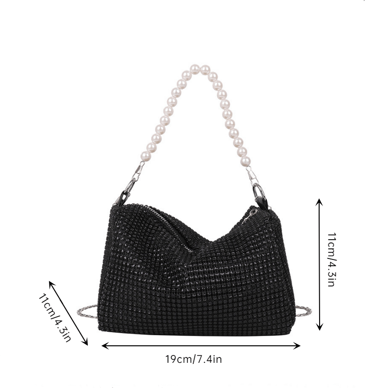 Crystal Crossbody Handbag Pearl Crossbody Handbag Ladies Bag