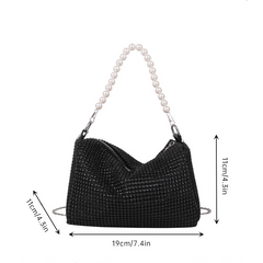 Crystal Crossbody Handbag Pearl Crossbody Handbag Ladies Bag