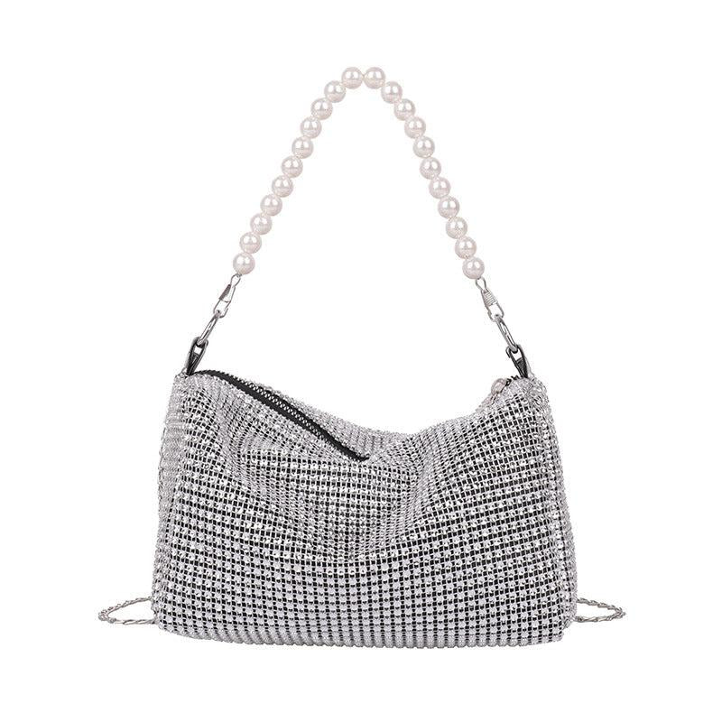 Crystal Crossbody Handbag Pearl Crossbody Handbag Ladies Bag