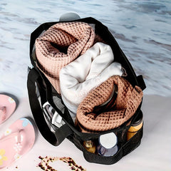 Mesh One Shoulder Beach Bag Portable Storage Bag