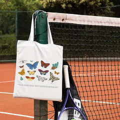Butterfly Print Beach Tote Bag Large Capacity Canvas Shoulder Bag