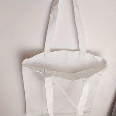 Halloween Canvas Tote Bag Ghost Skull Elf Pattern Shoulder Bag