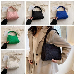 Love Pattern Quilted Shoulder Bag Solid Square Underarm Bag