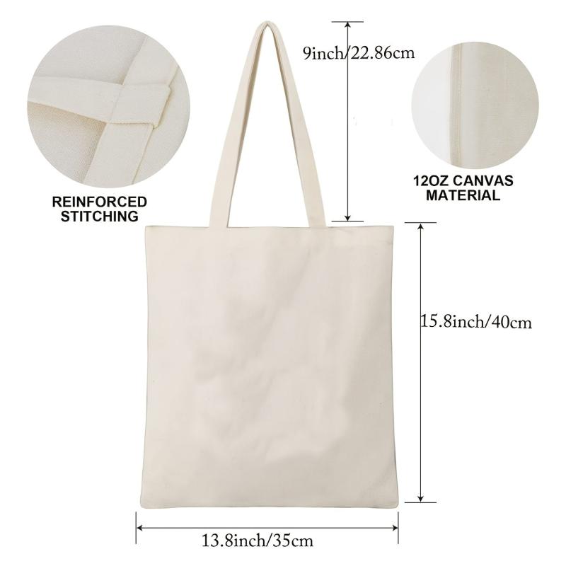 Women Canvas Shoulder Bag Lightweight Versatile Shopping Bag