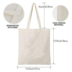 Women Canvas Shoulder Bag Lightweight Versatile Shopping Bag
