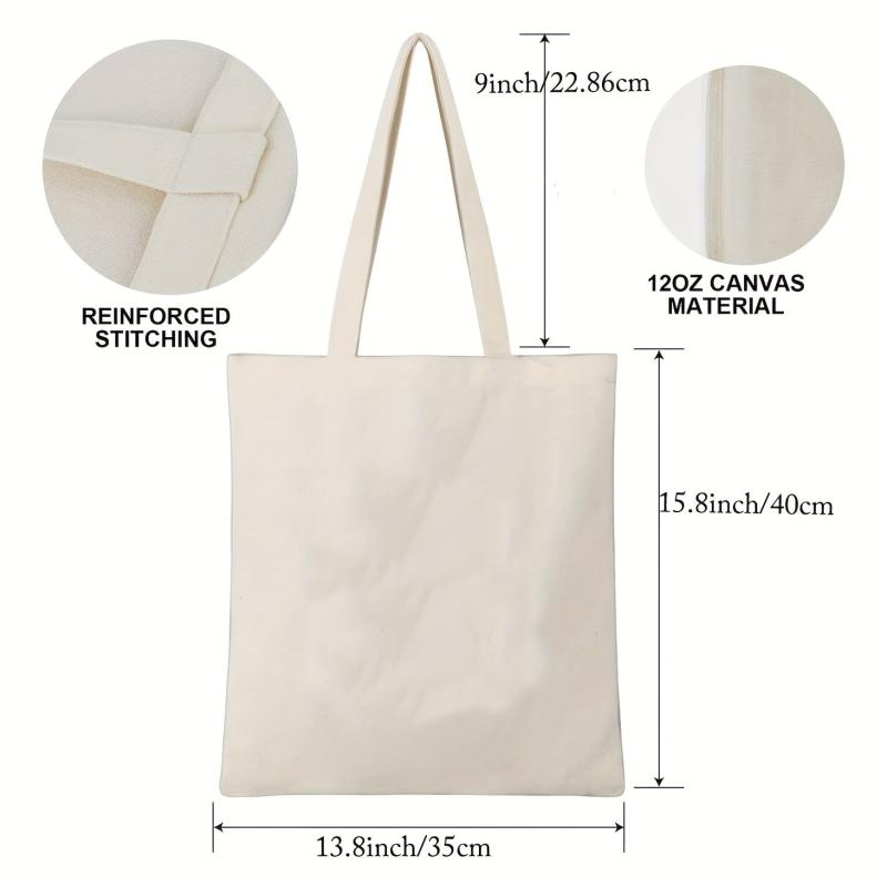 Fantasy Key Print Canvas Bag Large Capacity Shoulder Bag