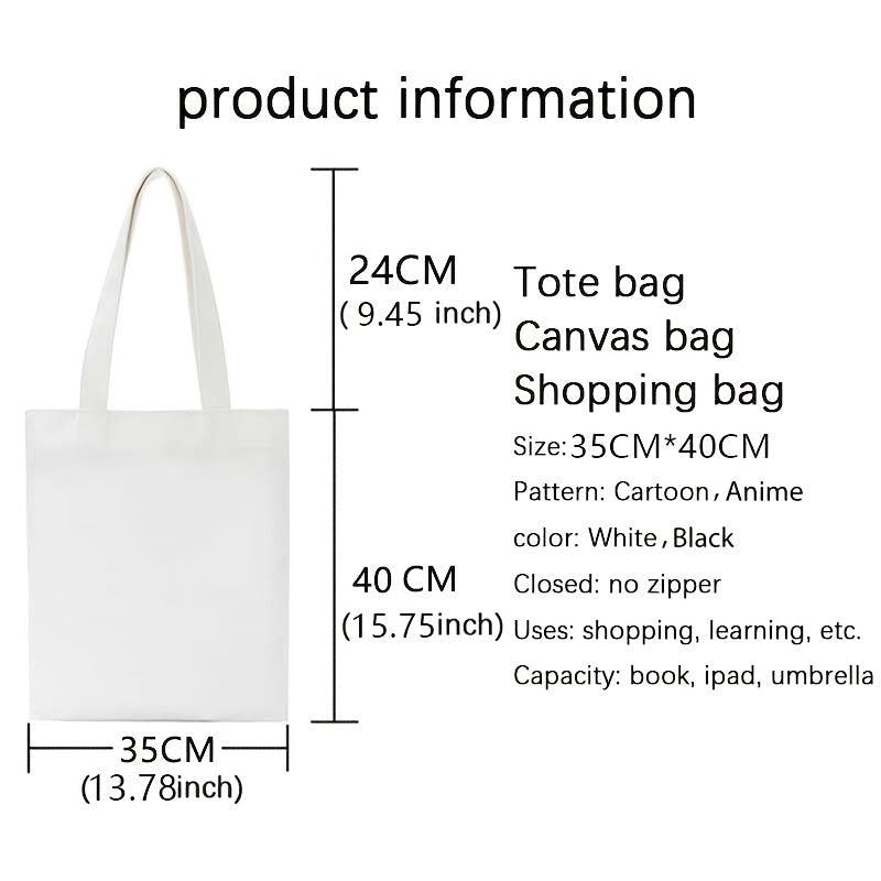 Bunny Print Canvas Bag Lightweight Shoulder Bag