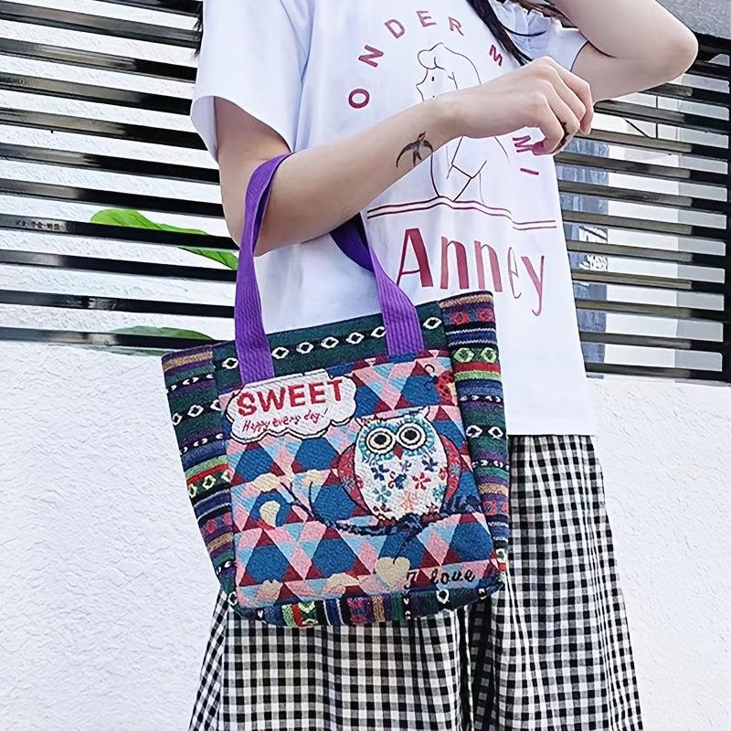 Women's Vintage Ethnic Tote Bag Embroidered Shoulder Bag