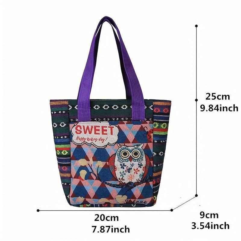 Women's Vintage Ethnic Tote Bag Embroidered Shoulder Bag