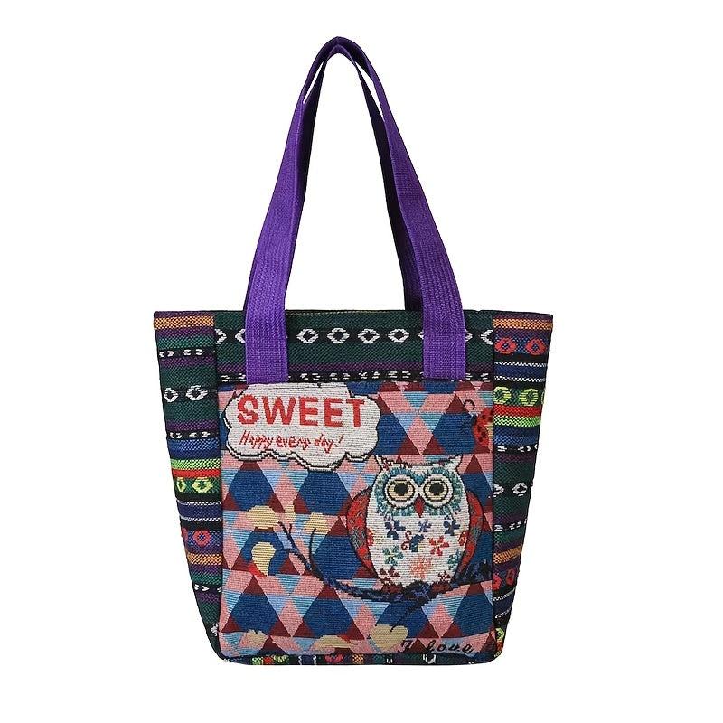 Women's Vintage Ethnic Tote Bag Embroidered Shoulder Bag