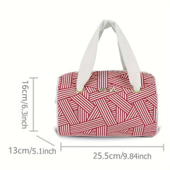Geometric Pattern Boston Bag Zipper All Match Satchel Bag Women's Handbag