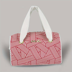 Geometric Pattern Boston Bag Zipper All Match Satchel Bag Women's Handbag
