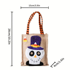 2 Pcs Cartoon Halloween Storage Handbags Lightweight Burlap Gift Bags
