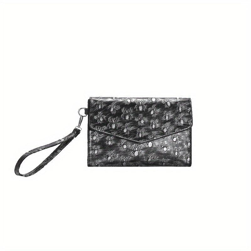 Gothic Skull Envelope Clutch Purse Vintage Retro Bag Women's Punk Handbag