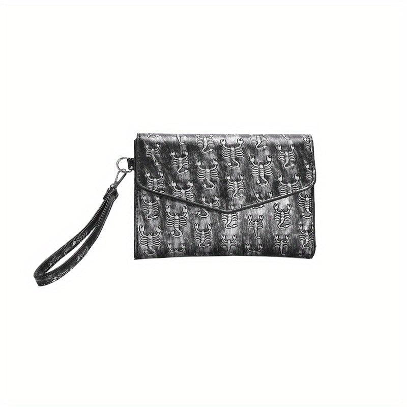 Gothic Skull Envelope Clutch Purse Vintage Retro Bag Women's Punk Handbag