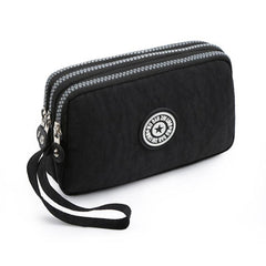 Women's Zipper Clutch Wallet Nylon Large Phone Bag Lightweight