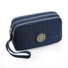 Women's Zipper Clutch Wallet Nylon Large Phone Bag Lightweight