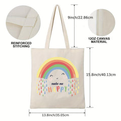 Rainbow Print Shoulder Bag Lightweight Shopper Bag