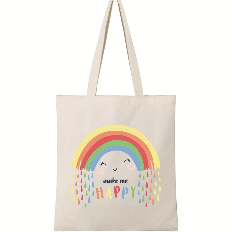 Rainbow Print Shoulder Bag Lightweight Shopper Bag